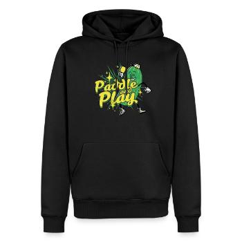Raquette de pickleball et jeu - Sweat à capuche Premium bio Homme - noir - Devant - Nico (187cm)