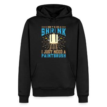 Cool Artist I Need Just A Paintbrush Painter Gift - Männer Premium Bio Hoodie - Schwarz - Vorne - Nico (187cm)