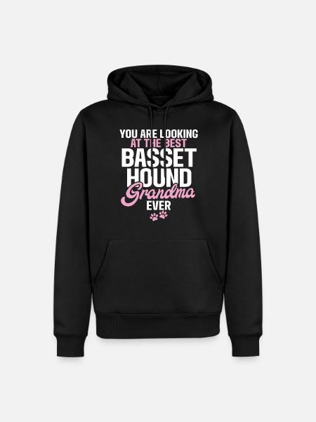 Basset Hound Gifts - Men’s Premium Organic Hoodie - black