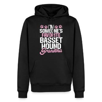 Cadeaux Basset Hound - Sweat à capuche Premium bio Homme - noir - Devant - Nico (187cm)