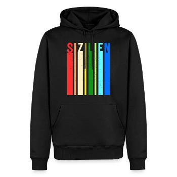 Sizilien Italien Urlaub Sicilia Idee - Männer Premium Bio Hoodie - Schwarz - Vorne - Nico (187cm)