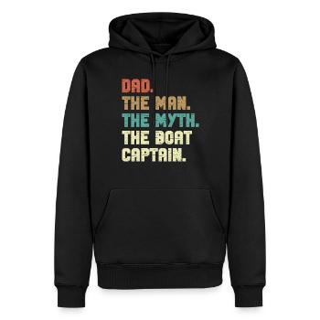 Bootskapitän Lustiger Bootssegelsee Boater - Männer Premium Bio Hoodie - Schwarz - Vorne - Nico (187cm)