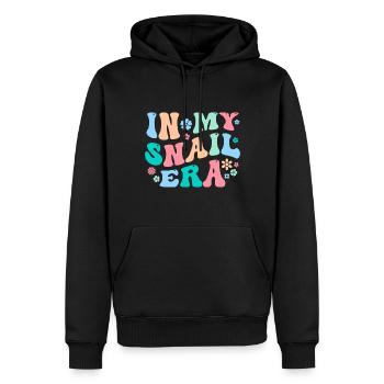 Witziger Schnecken Spruch - Männer Premium Bio Hoodie - Schwarz - Vorne - Nico (187cm)