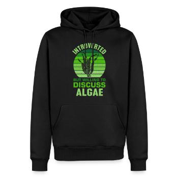 Seaweed Algae - Men’s Premium Organic Hoodie - black - Front - Nico (187cm)