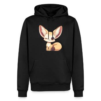 Fennec Fox Fenneks Fennek - Männer Premium Bio Hoodie - Schwarz - Vorne - Nico (187cm)