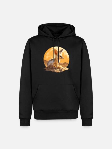 Fennec Fox Fenneks Fennek - Men’s Premium Organic Hoodie - black