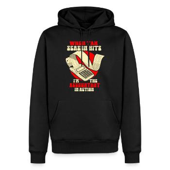 Buchhaltungssekretär Der Buchhalter Rechnungswesen - Männer Premium Bio Hoodie - Schwarz - Vorne - Nico (187cm)