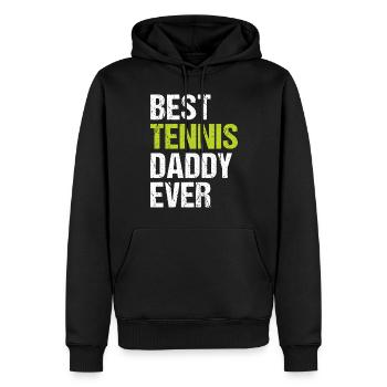 Best Tennis Daddy Ever - Tennis Daddy Tennis Playe - Männer Premium Bio Hoodie - Schwarz - Vorne - Nico (187cm)
