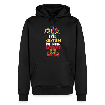 Mon costume est au lavage - Sweat à capuche Premium bio Homme - noir - Devant - Nico (187cm)