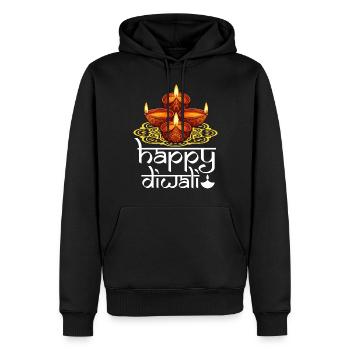 Happy Diwali - Männer Premium Bio Hoodie - Schwarz - Vorne - Nico (187cm)