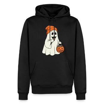 Gespenster Lollipop - Männer Premium Bio Hoodie - Schwarz - Vorne - Nico (187cm)