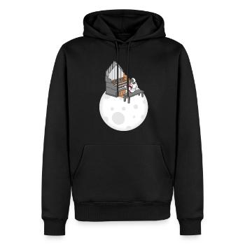 Astronaut Klavierspieler Kinder Musik Klavier - Männer Premium Bio Hoodie - Schwarz - Vorne - Nico (187cm)