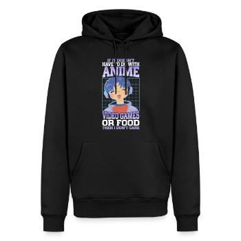 Anime, Jeux vidéo ou food, Manga, Otaku, Japonais - Sweat à capuche Premium bio Homme - noir - Devant - Nico (187cm)
