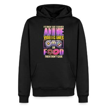 Anime, Jeux vidéo ou food, Manga, Otaku, Japonais - Sweat à capuche Premium bio Homme - noir - Devant - Nico (187cm)