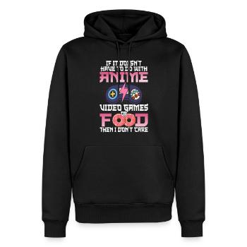 Anime, Jeux vidéo ou food, Manga, Otaku, Japonais - Sweat à capuche Premium bio Homme - noir - Devant - Nico (187cm)