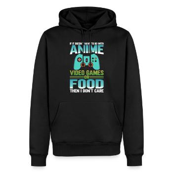 Anime, Jeux vidéo ou food, Manga, Otaku, Japonais - Sweat à capuche Premium bio Homme - noir - Devant - Nico (187cm)