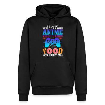 Anime, Jeux vidéo ou food, Manga, Otaku, Japonais - Sweat à capuche Premium bio Homme - noir - Devant - Nico (187cm)