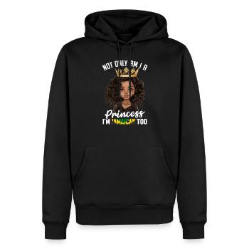 Non seulement je suis une princesse, mais je suis jamaïcaine drôle noire - Sweat à capuche Premium bio Homme - noir - Devant - Nico (187cm)