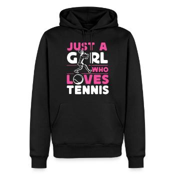 Funny Tennis Player Racket It's - Männer Premium Bio Hoodie - Schwarz - Vorne - Nico (187cm)