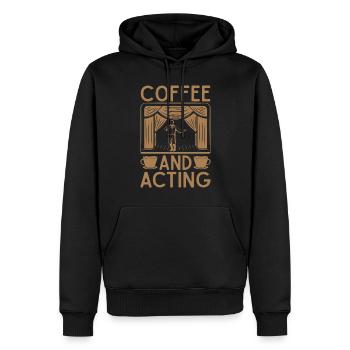 Idée cadeau de café de théâtre musical et de théâtre - Sweat à capuche Premium bio Homme - noir - Devant - Nico (187cm)
