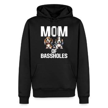 Cadeaux Basset Hound - Sweat à capuche Premium bio Homme - noir - Devant - Nico (187cm)