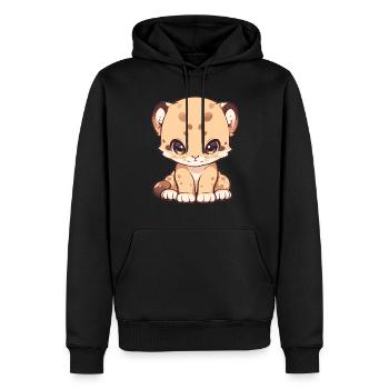 Cougar Mountain Lion Mountain Lion - Sweat à capuche Premium bio Homme - noir - Devant - Nico (187cm)