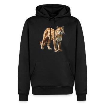 Cougar Berglöwen Berglöwe - Männer Premium Bio Hoodie - Schwarz - Vorne - Nico (187cm)