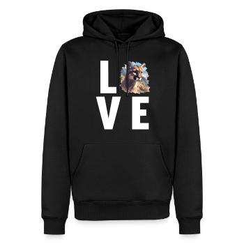 Cougar Berglöwen Berglöwe - Männer Premium Bio Hoodie - Schwarz - Vorne - Nico (187cm)