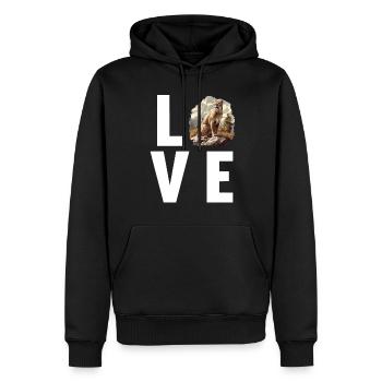 Cougar Mountain Lion Mountain Lion - Sweat à capuche Premium bio Homme - noir - Devant - Nico (187cm)