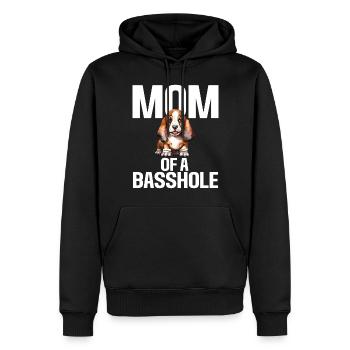 Cadeaux Basset Hound - Sweat à capuche Premium bio Homme - noir - Devant - Nico (187cm)