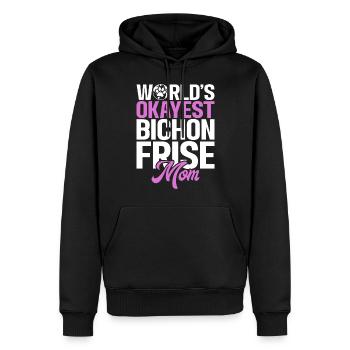 Cadeaux Bichon Frisé - Sweat à capuche Premium bio Homme - noir - Devant - Nico (187cm)