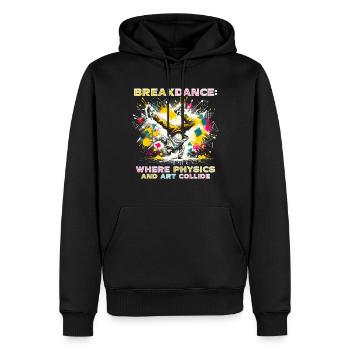 Breakdance : quand la physique rencontre l’art - Sweat à capuche Premium bio Homme - noir - Devant - Nico (187cm)