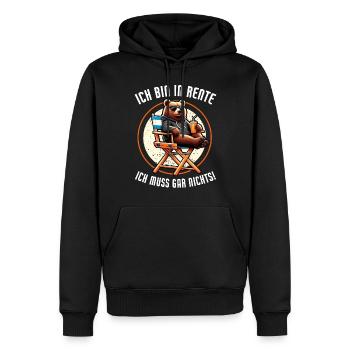 I'm retired I don't have to do anything Teddy Bear - Men’s Premium Organic Hoodie - black - Front - Nico (187cm)