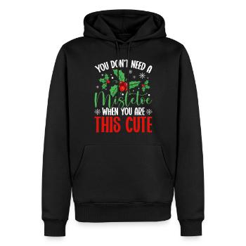 Merry Christmas, you don't need a mistletoe, - Men’s Premium Organic Hoodie - black - Front - Nico (187cm)