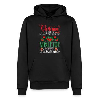 Weihnachten Ist So Nah, Dass Ich Fast Den Misle - Männer Premium Bio Hoodie - Schwarz - Vorne - Nico (187cm)