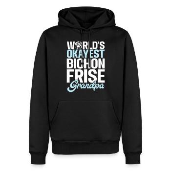 Cadeaux Bichon Frisé - Sweat à capuche Premium bio Homme - noir - Devant - Nico (187cm)
