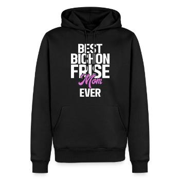 Cadeaux Bichon Frisé - Sweat à capuche Premium bio Homme - noir - Devant - Nico (187cm)