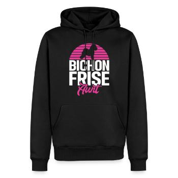 Cadeaux Bichon Frisé - Sweat à capuche Premium bio Homme - noir - Devant - Nico (187cm)