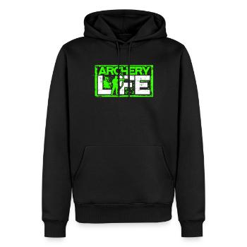 Bogenschießen Bogenschütze Archery Life - Männer Premium Bio Hoodie - Schwarz - Vorne - Nico (187cm)