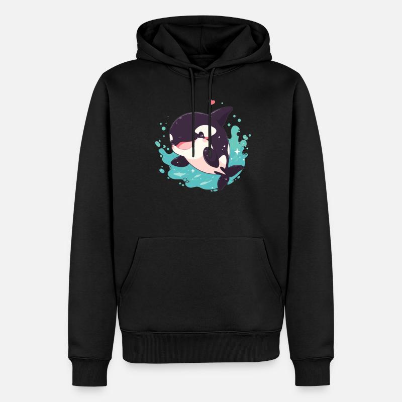 Orques Orques - Sweat à capuche Premium bio Homme - noir