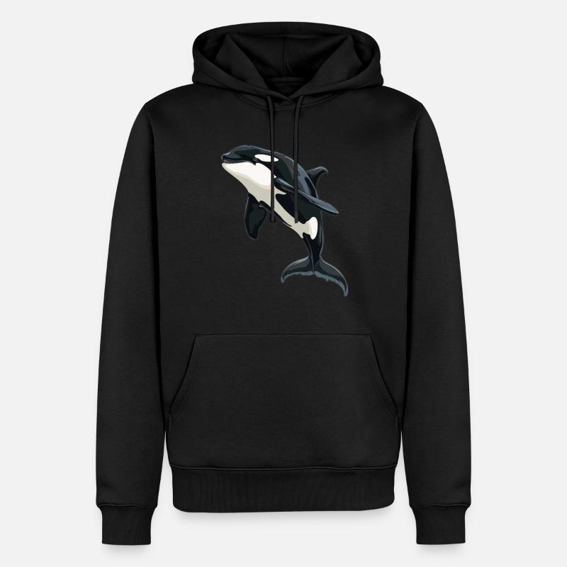 Orques Orques - Sweat à capuche Premium bio Homme - noir