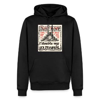 Collectionneur de pièces de monnaie Définition Numismatique - Sweat à capuche Premium bio Homme - noir - Devant - Nico (187cm)