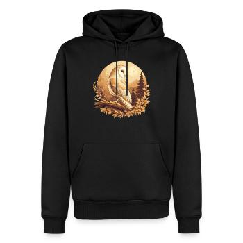 Effraie des clochers Schleiereulen Schleiereule - Sweat à capuche Premium bio Homme - noir - Devant - Nico (187cm)