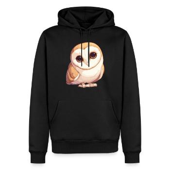 Effraie des clochers Schleiereulen Schleiereule - Sweat à capuche Premium bio Homme - noir - Devant - Nico (187cm)