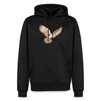 Effraie des clochers Schleiereulen Schleiereule - Sweat à capuche Premium bio Homme - noir - Devant - Nico (187cm)