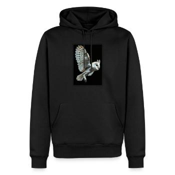Effraie des clochers Schleiereulen Schleiereule - Sweat à capuche Premium bio Homme - noir - Devant - Nico (187cm)