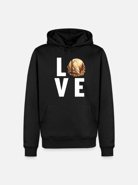Barn Owl Schleiereulen Schleiereule - Men’s Premium Organic Hoodie - black