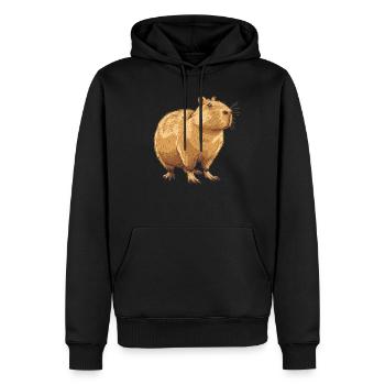 Capybaras Capybara - Sweat à capuche Premium bio Homme - noir - Devant - Nico (187cm)