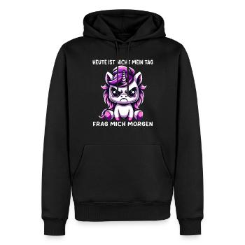 Heute Ist Nicht Mein Tag Frag Mich Morgen - Männer Premium Bio Hoodie - Schwarz - Vorne - Nico (187cm)