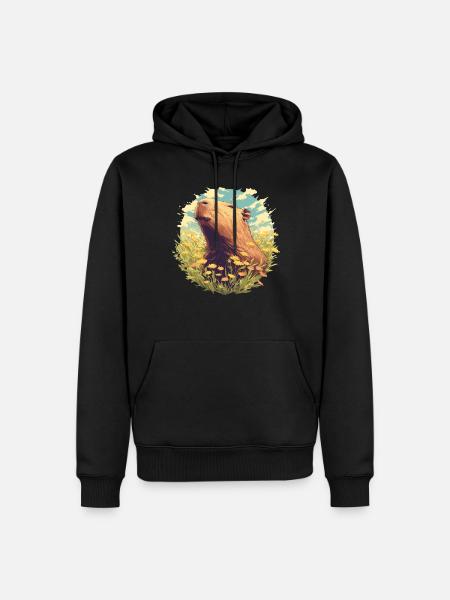 Capybaras Capybara - Männer Premium Bio Hoodie - Schwarz